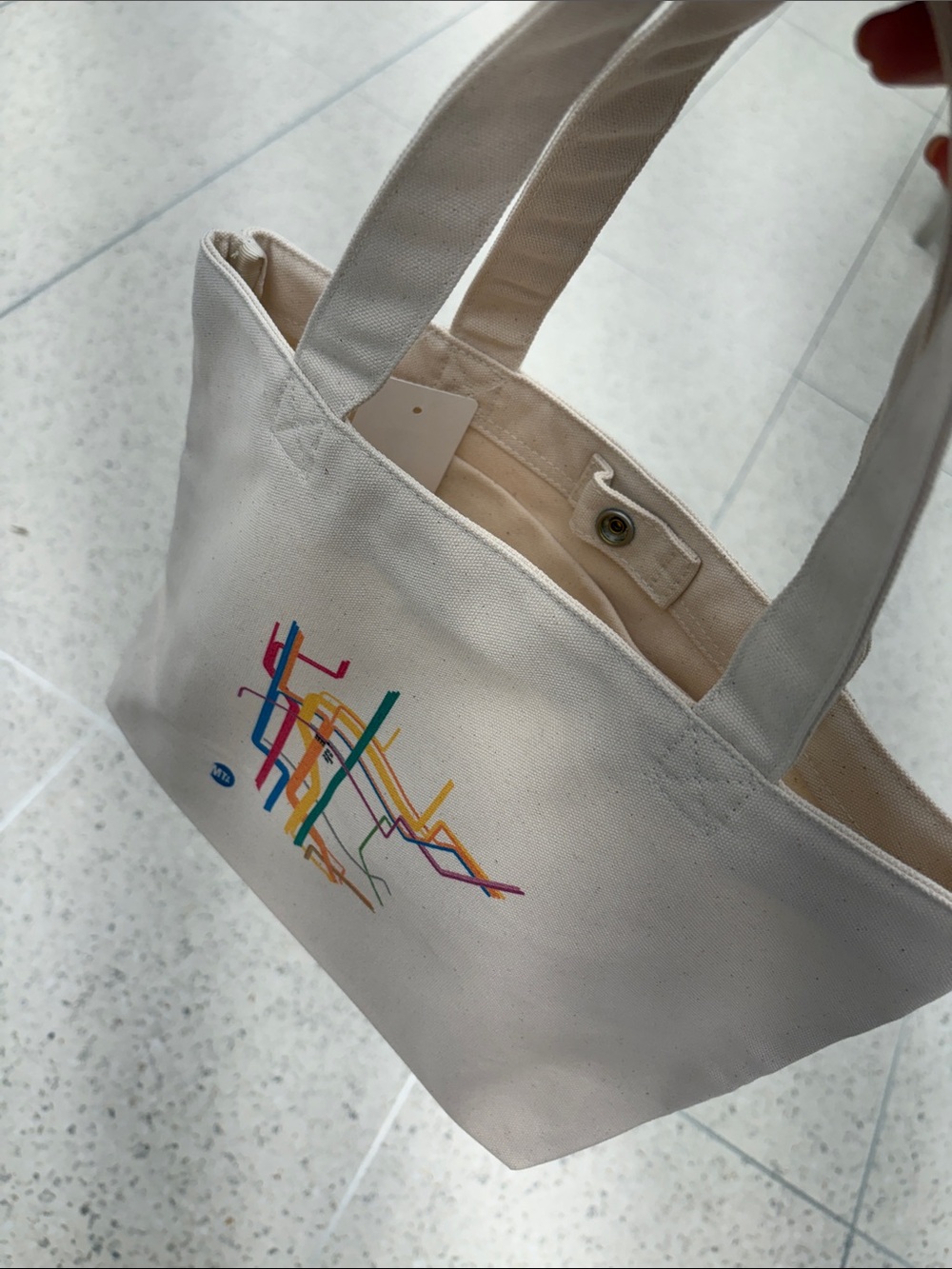SMALL MTA SUBWAY TOTE BAG small subway bag MINI MTA canvas tote